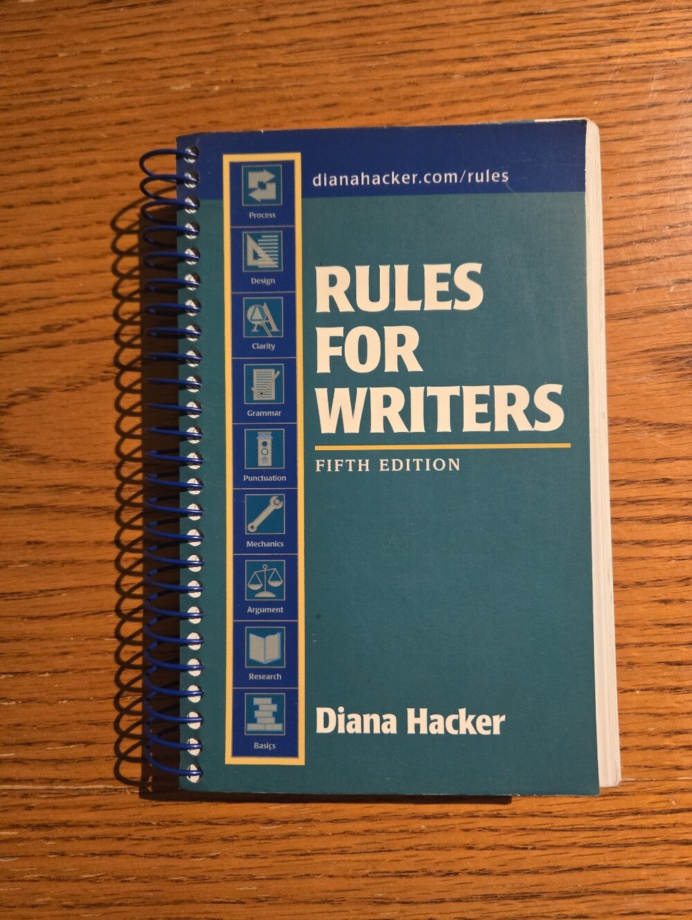 Diana Hacker Rules for Writers Spiral Notebook